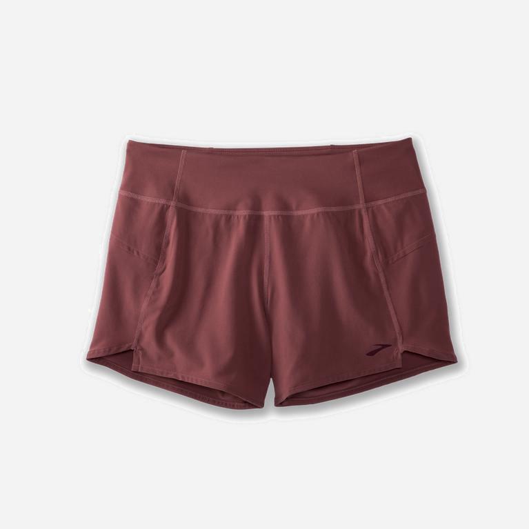 Brooks Chaser 5 NZ - Women's Running Shorts - Burgundy/Terracotta (38714-ABXU)